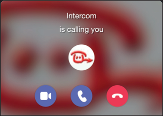 Icoming call "Intercom"