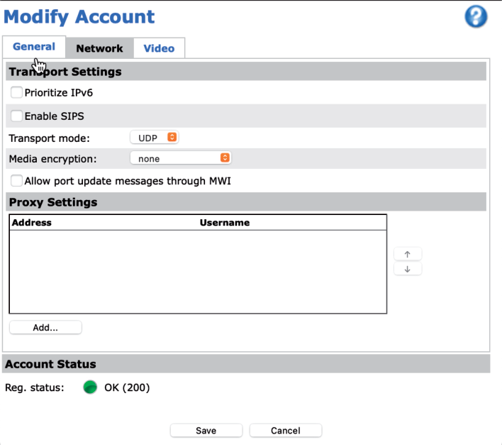 AXIS Network Settings