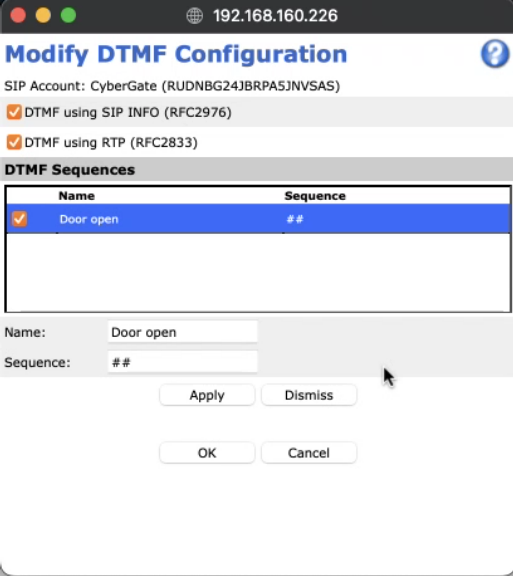 Create DTMF code
