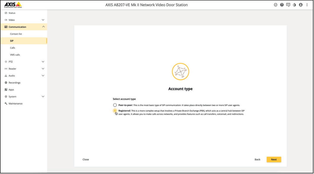 AXIS Account Type Selection