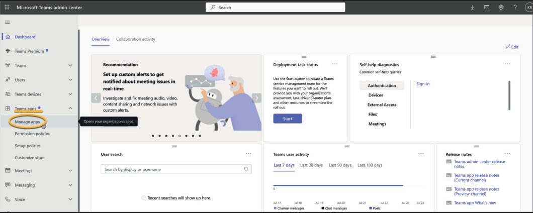 Microsoft Teams Admin Portal - Manage Apps