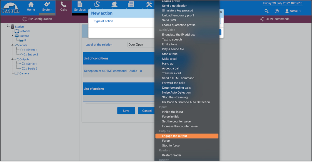CASTEL Door Open Duration