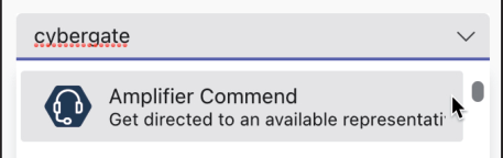 Teams Calls Menu - Device Selection