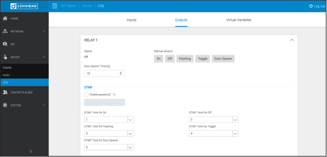Commend Relay Configuration