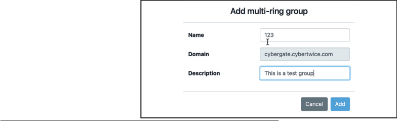 CyberGate Management Portal - Add multi-ring group