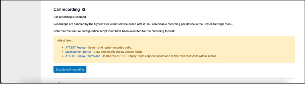 CyberGate Management Portal - Recording enabled
