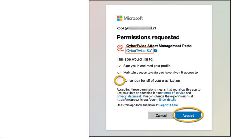 ATTEST Management Portal - Permissions request