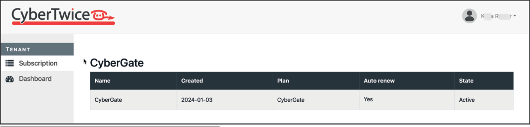 ATTEST Management Portal - Subscription