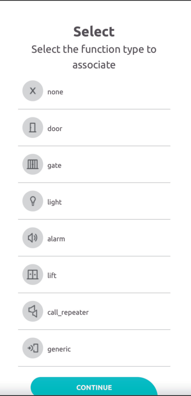 IpDoor Function Type Selection - Step 1