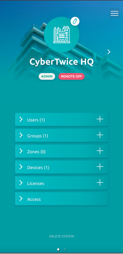 IpDoor Licenses Menu