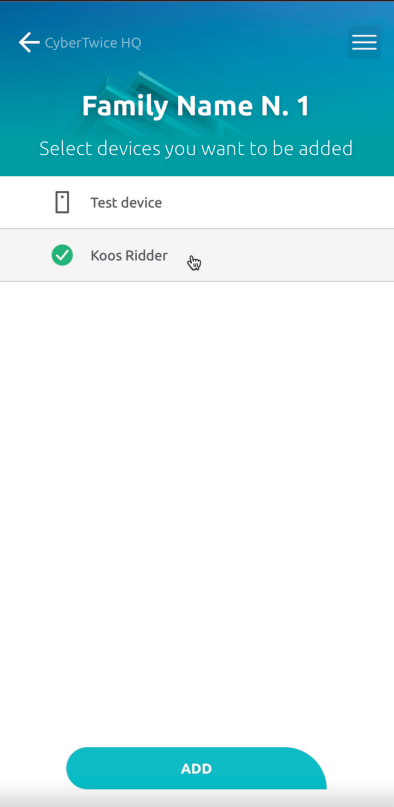 IpDoor Group Device Selection - Step 1