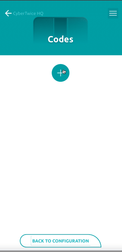 IpDoor Codes Menu - Step 2