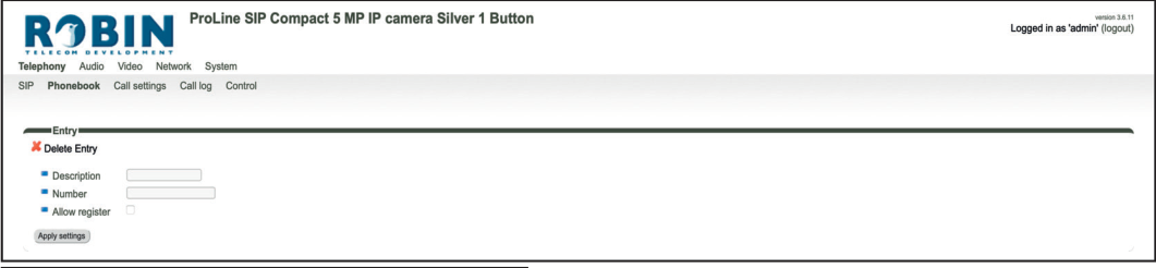Robin Add Phonebook Entry