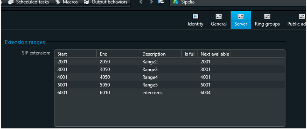 Sipelia - Extension Ranges