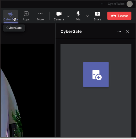 Teams Call - Open Door Button