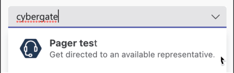 Teams Calls Menu - Device Selection