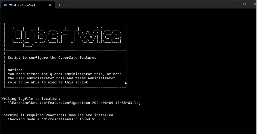 CyberGate Admin Portal - Warning Symbol Resolved